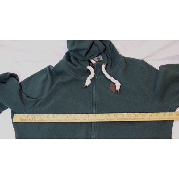 Cinch Green Full Zip Hoodie Jacket Pockets Chunky Drawstring Men's XXL Outdoors - Picture 12 of 12